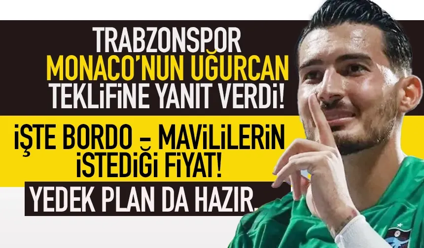 Trabzonspor'un Monaco'nun Uğurcan teklifine yanıt verdi...