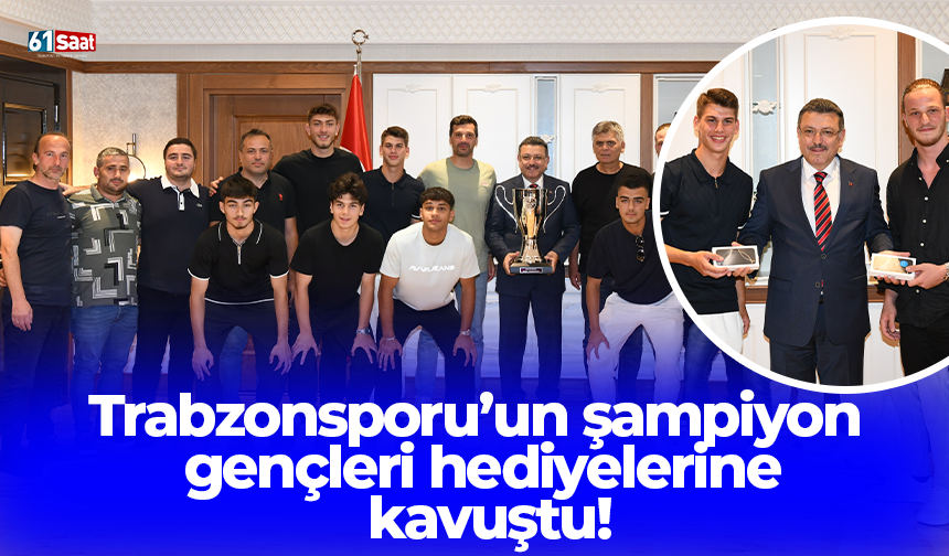 Trabzonsporu’un şampiyon gençleri hediyelerine kavuştu!