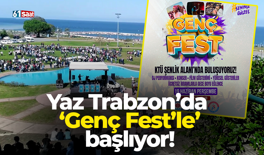 Yaz Trabzon’da Genç Fest’le başlıyor!