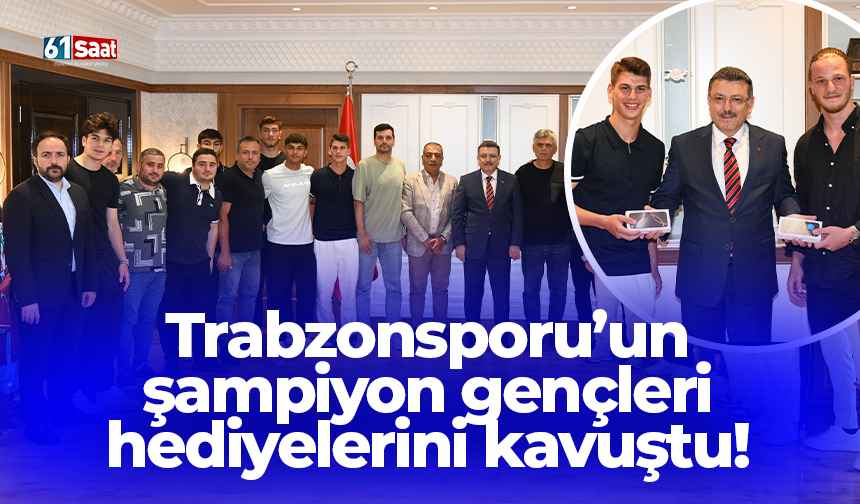Trabzonsporu’un şampiyon gençleri hediyelerini kavuştu!