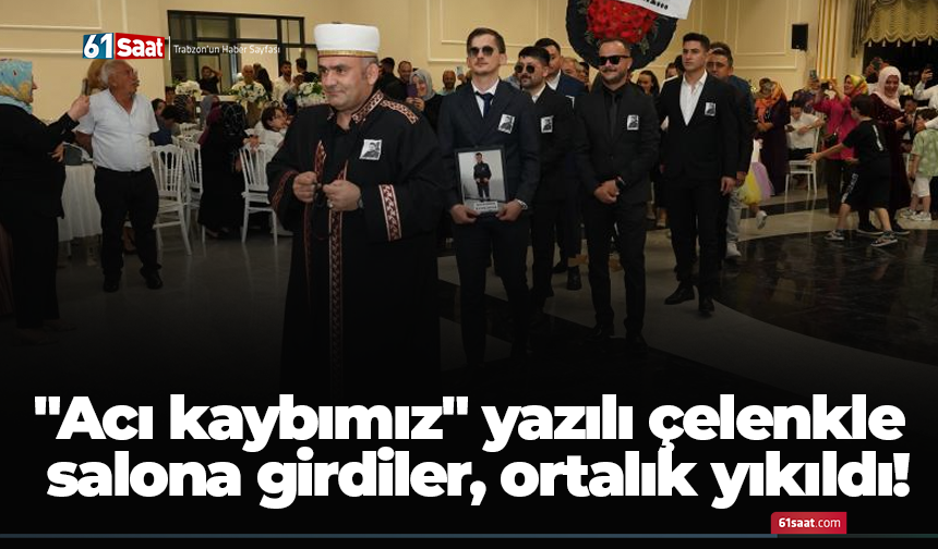 "Acı kaybımız" yazılı çelenkle salona girdiler, ortalık yıkıldı!