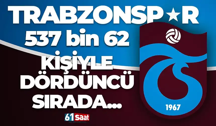 Trabzonspor dördüncü sırada...