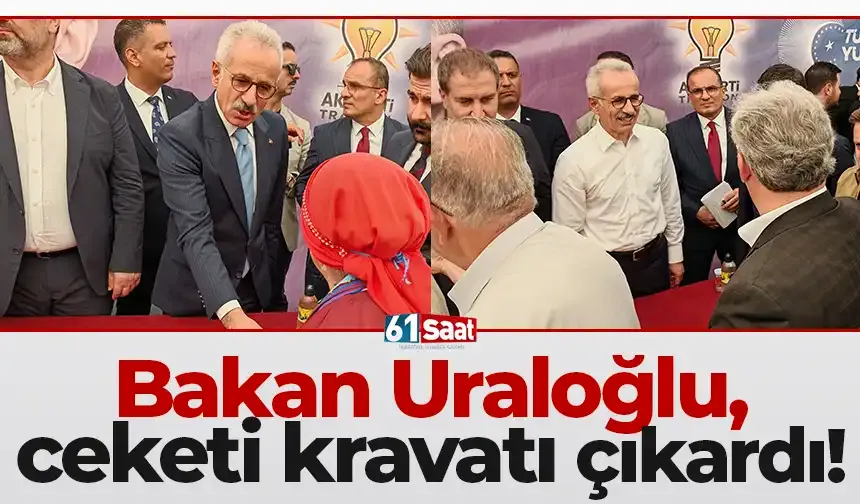 Bakan, ceketi kravatı çıkardı!