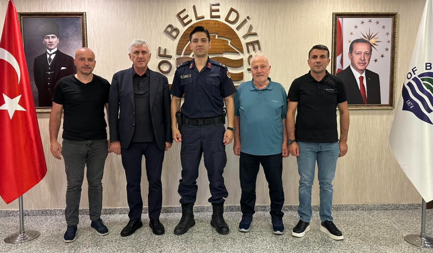 Of Jandarma Komutanı Binbaşı Çelik'ten Başkan Sarıalioğlu'na Veda Ziyareti