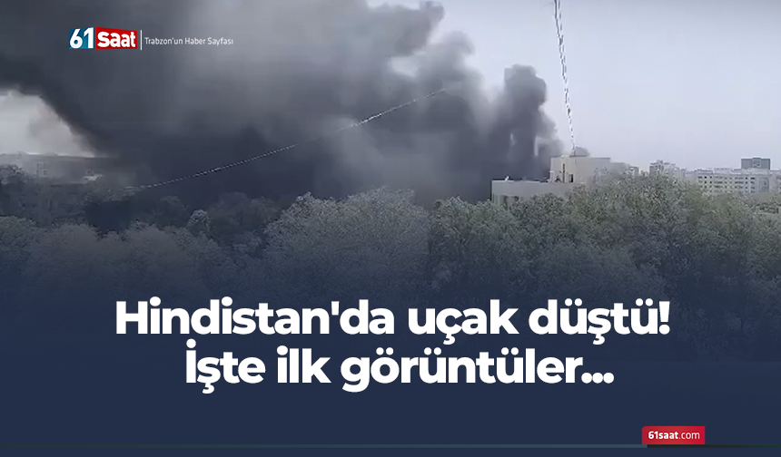 Hindistan'da uçak düştü! İşte ilk görüntüler...