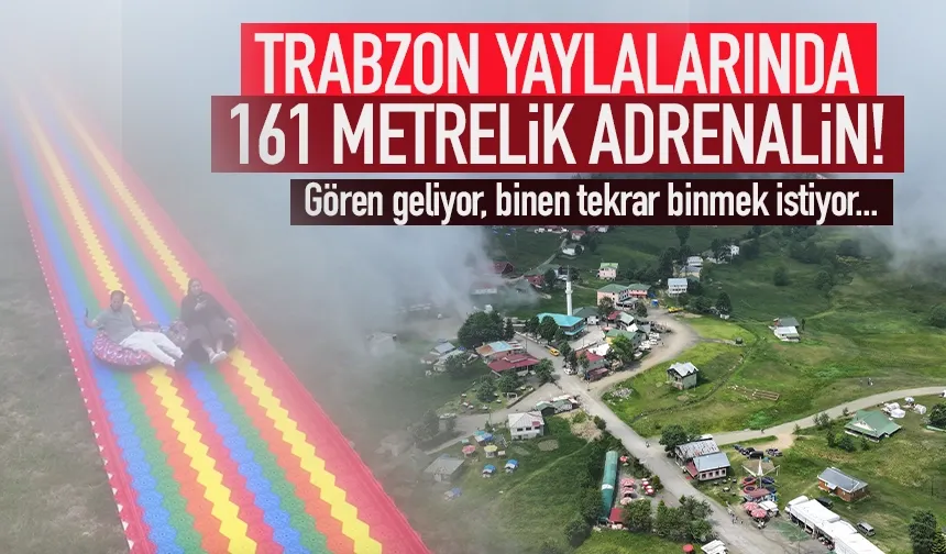 Hıdırnebi Yaylası'ndaki 161 metrelik kaydırak adrenalin tutkunlarını ağırlıyor