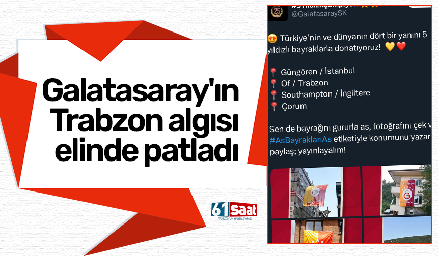 Galatasaray'ın Trabzon algısı elinde patladı