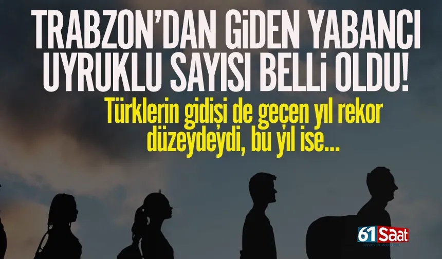 Trabzon'dan giden yabancı uyruklu sayısı belli oldu...
