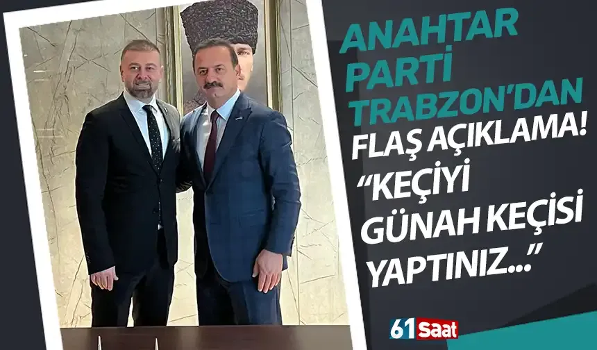 Anahtar Parti Trabzon'dan flaş yangın açıklaması! “Keçiyi günah keçisi yaptınız, şimdi çare arıyorsunuz!”