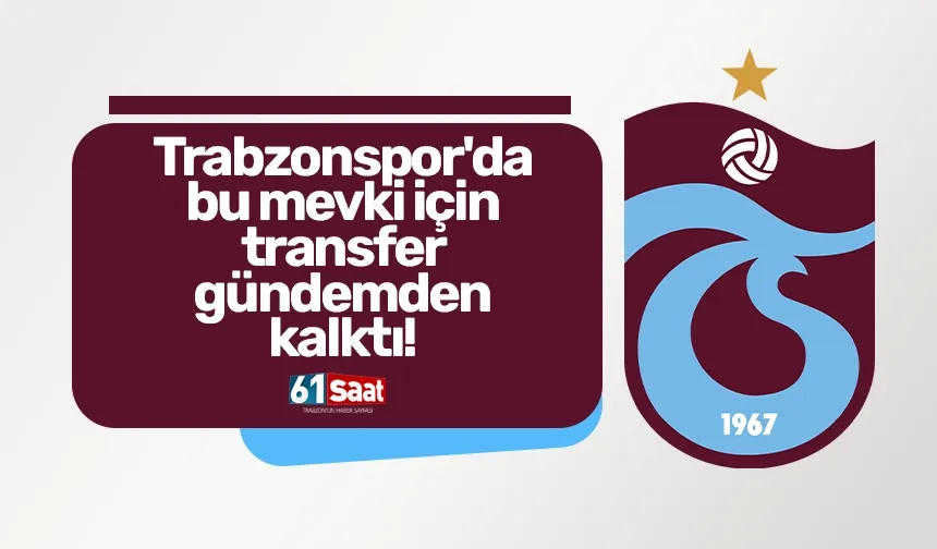 Trabzonspor'da bu mevki için transfer gündemden kalktı!