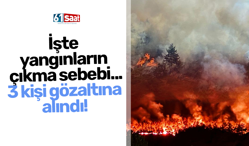 İşte yangınların çıkma sebebi... 3 kişi gözaltına alındı!