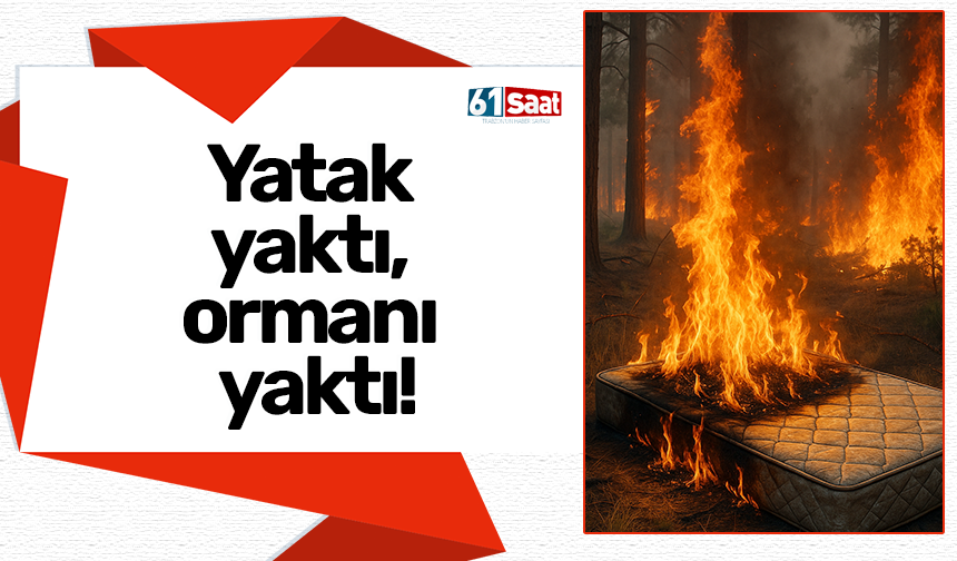 Yatak yaktı, ormanı yaktı!