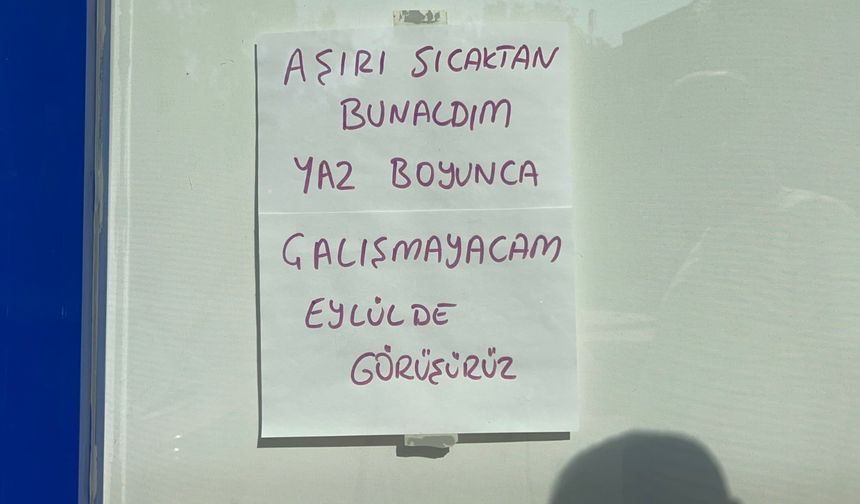 Esnaf sıcaklar  45 dereceyi bulunca dayanamadı!