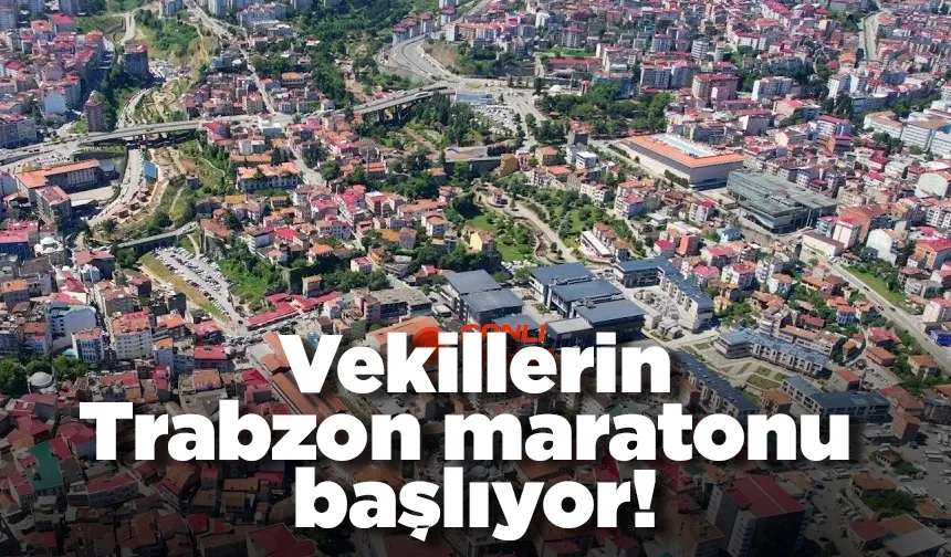Vekillerin Trabzon maratonu başlıyor!