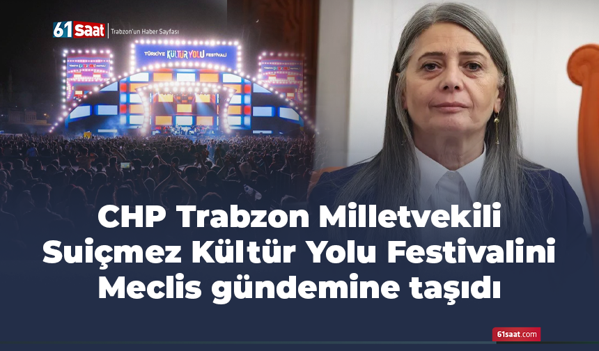 CHP Trabzon Milletvekili Suiçmez Kültür Yolu Festivalini Meclis gündemine taşıdı