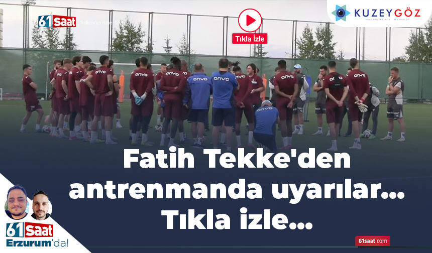 Trabzonspor, yeni sezon hazırlıklarını sürdürüyor! Fatih Tekke'den uyarılar...