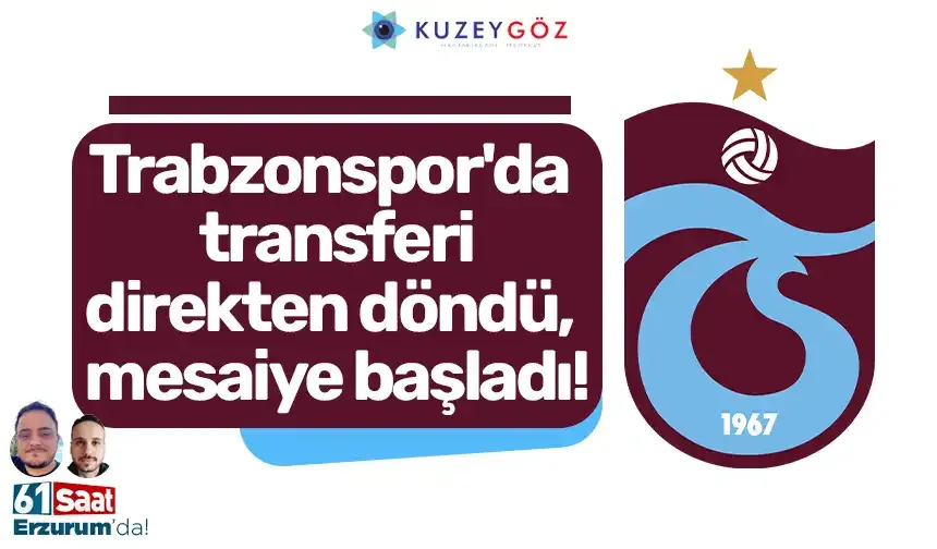 Trabzonspor'da transferi direkten döndü, mesaiye başladı!