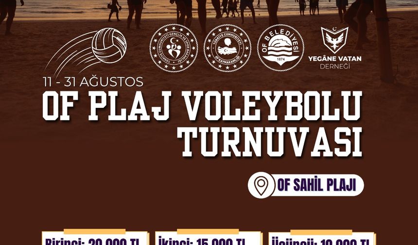 Of Sahilinde Plaj Voleybolu Heyecanı Başlıyor