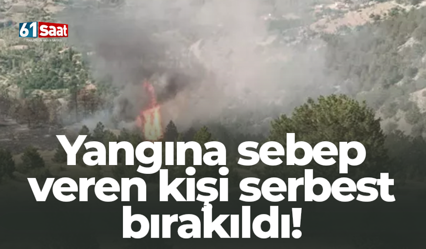 Yangına sebep veren kişi serbest bırakıldı!