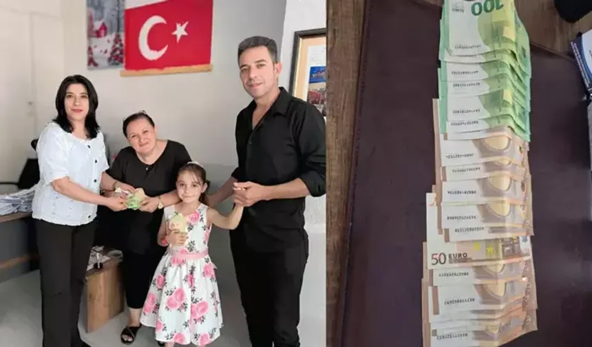 Küçük yürekten büyük ders! Nida Nur, bulduğu 1700 avroyu sahibine verdi