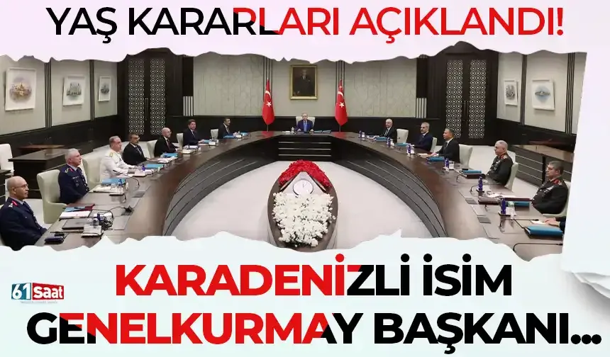 YAŞ kararları açıklandı! Karadenizli isim Genelkurmay Başkanı oldu...