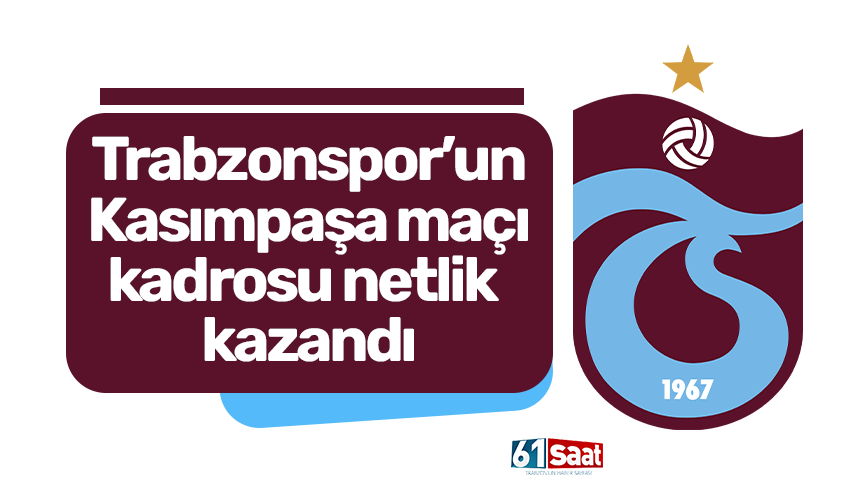 Trabzonspor'da Kasımpaşa maçı kadrosu netlik kazandı