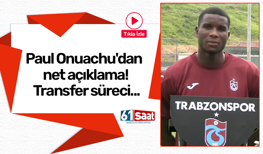 Paul Onuachu açıklamalarda bulunuyor