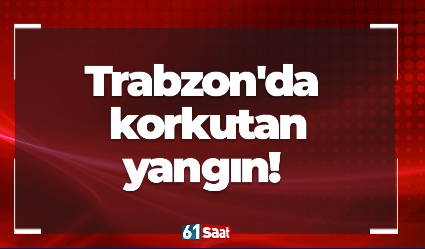 Trabzon'da korkutan yangın