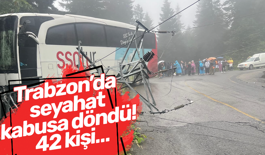 Trabzon’da seyahat kabusa döndü! 42 kişi…