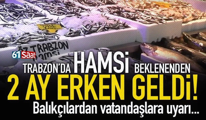 Trabzon'da hamsi beklenenden 2 ay erken geldi! Vatandaşlara uyarı...