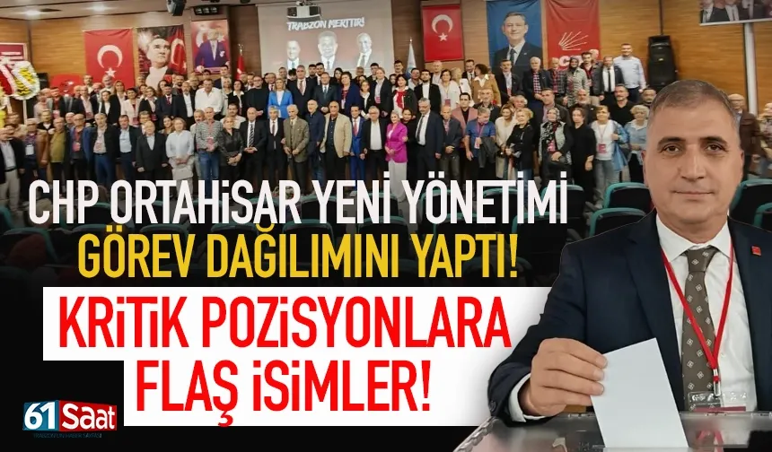 CHP Trabzon Ortahisar Yeni İlçe Yönetiminin görev dağılımı belli oldu!
