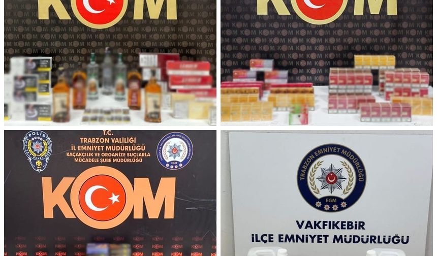 Trabzon’da kaçakçılık operasyonu: 3 kişi hakkında işlem