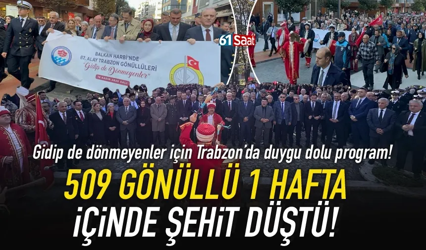 Trabzon'da protokol ve vatandaşlar vefa yürüyüşünde buluştu