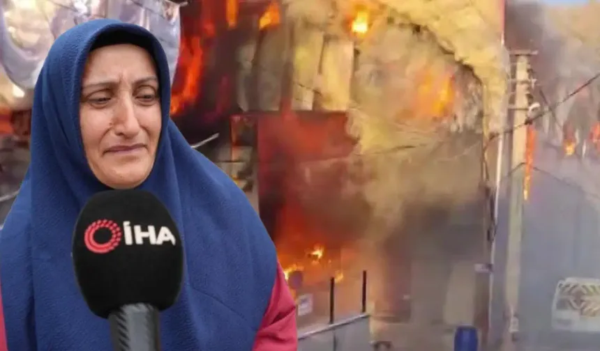 Yangından sağ kurtulan kadın dehşet anlarını anlattı