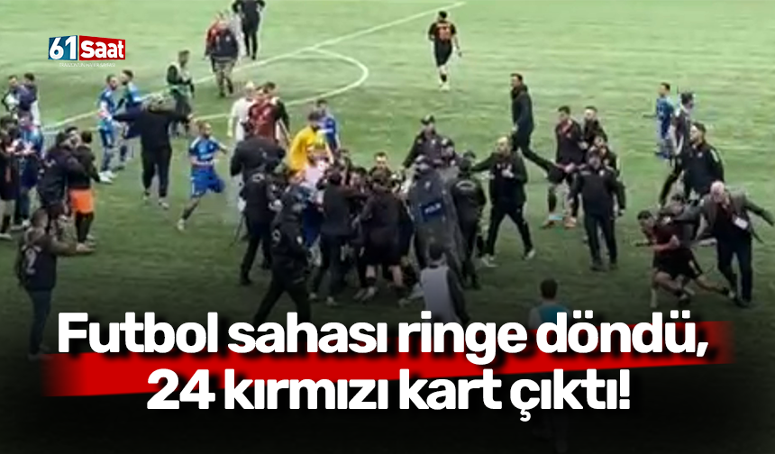 Futbol sahası ringe döndü, 24 kırmızı kart çıktı!
