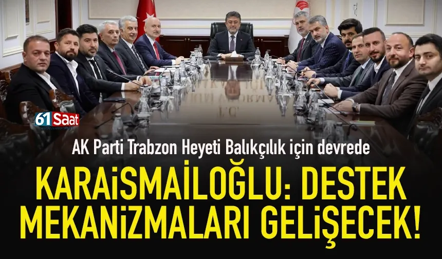 Trabzon Milletvekili Karaismailoğlu, balıkçılık için devrede