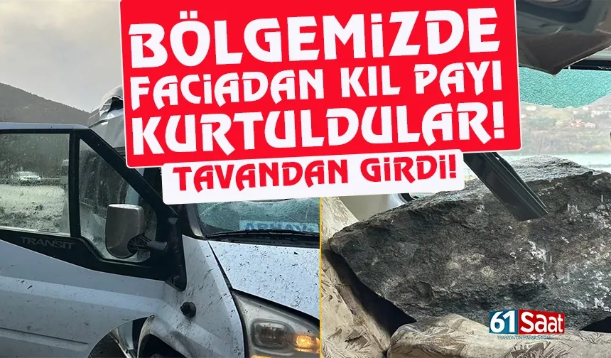 Korku dolu anlar! Kaya tavanı parçaladı...