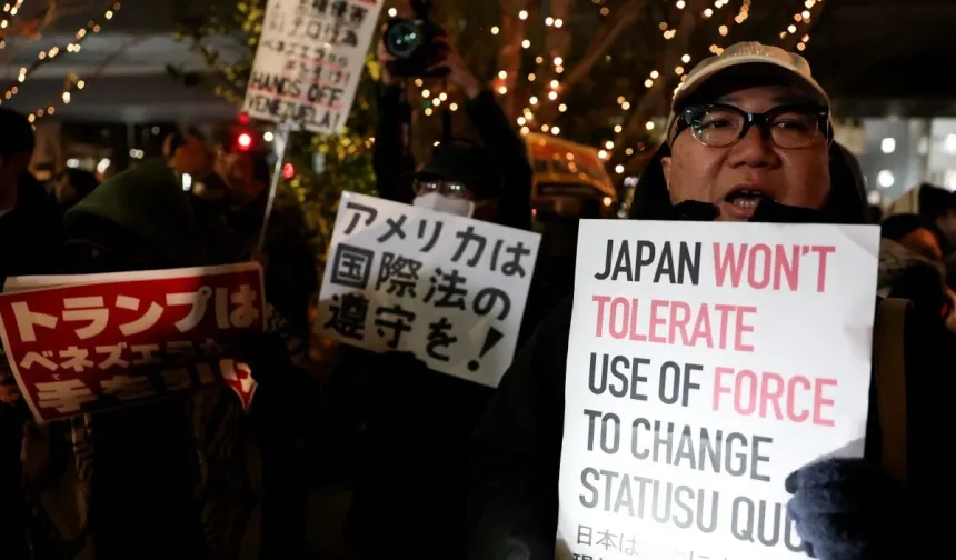 Venezuela operasyonu Tokyo’da  protesto edildi