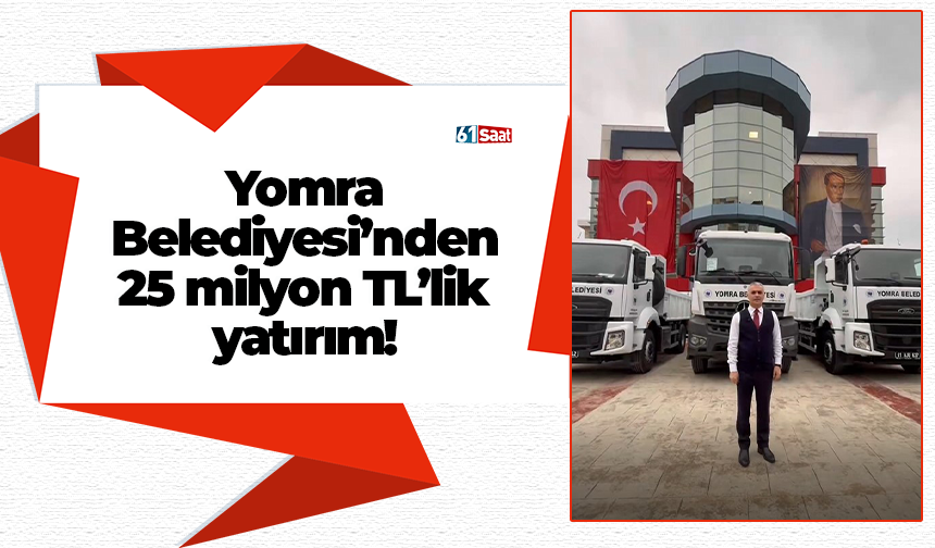 Yomra Belediyesi’nden 25 milyon TL’lik yatırım!