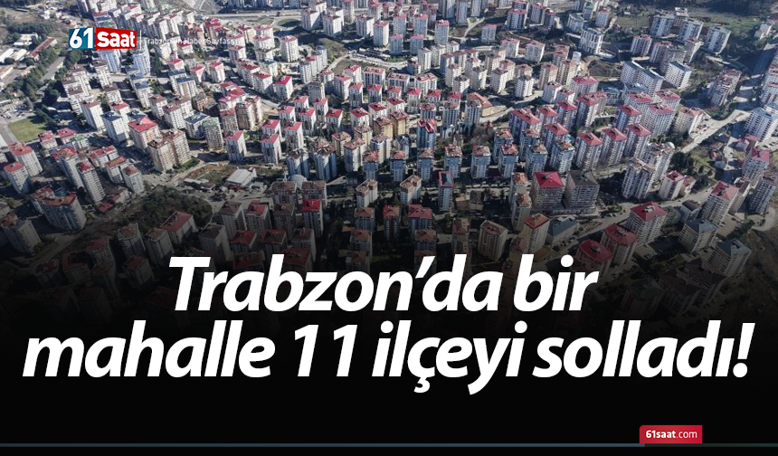 Trabzon’da bir mahalle 11 ilçeyi solladı!