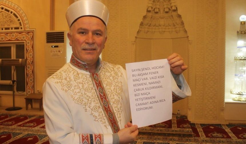 Giresun'da Fener maçına yetişmek için, İmama not bıraktılar...