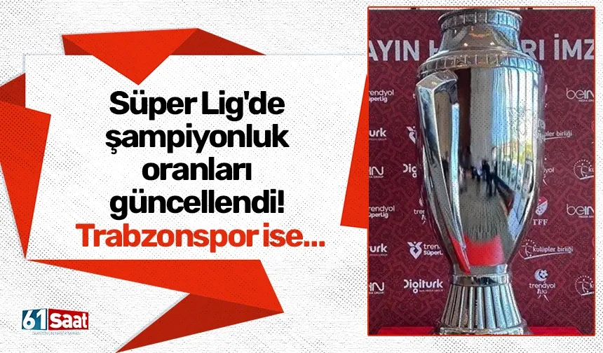 Süper Lig'de şampiyonluk oranları güncellendi! Trabzonspor ise…