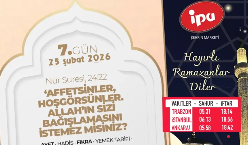 7. gün - 'Merhamet edin ki size de merhamet edilsin. Affedin ki Allah da sizi affetsin'