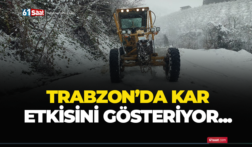 Trabzon'da kar etkisini gösteriyor...