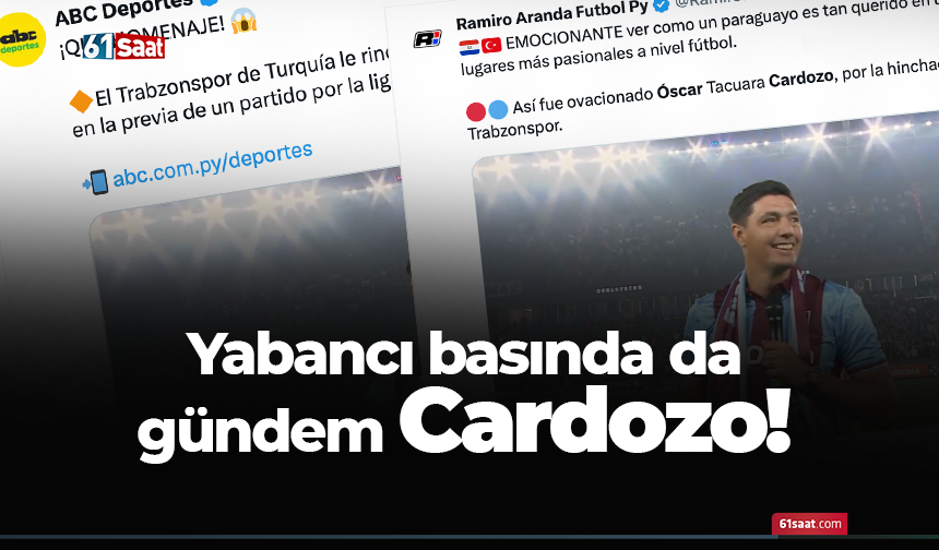 Yabancı basında da gündem Cardozo!