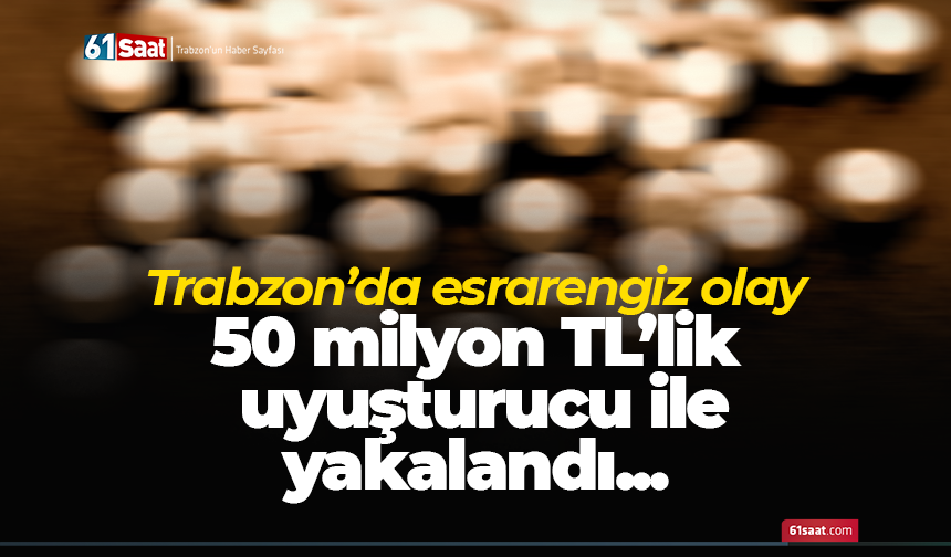 Trabzon'da esrarengiz olay! Kaza, uyuşturcu trafiğini ortaya çıkardı...