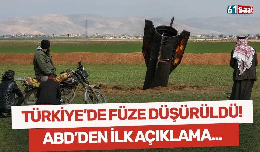 Türkiye'de füze düşürüldü! ABD'den ilk açıklama!