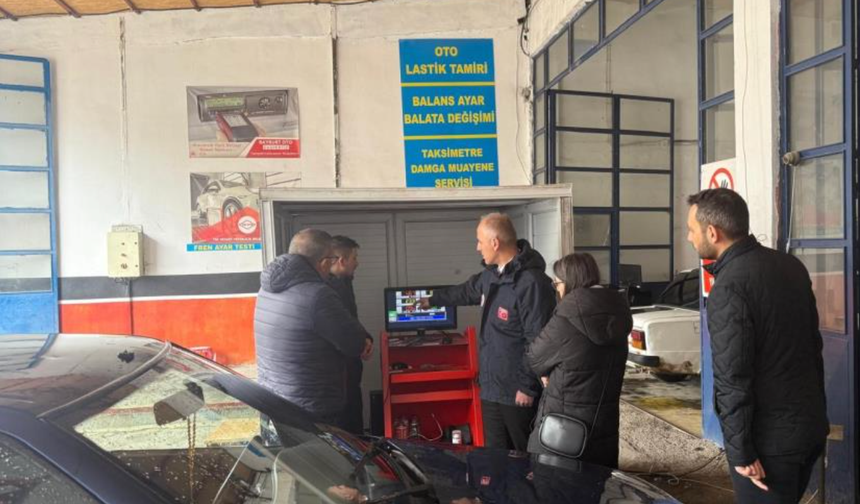 Bayburt’ta egzoz gazı emisyon ölçüm istasyonları denetlendi