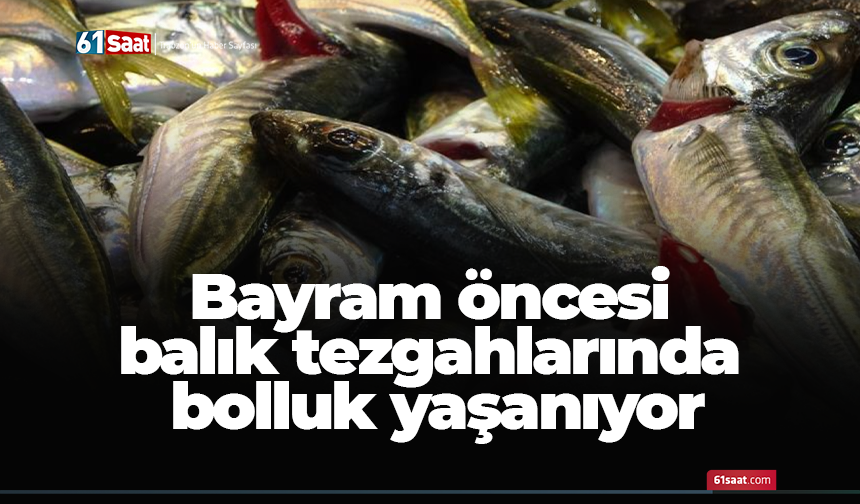 Bayram öncesi balık tezgahlarında bolluk