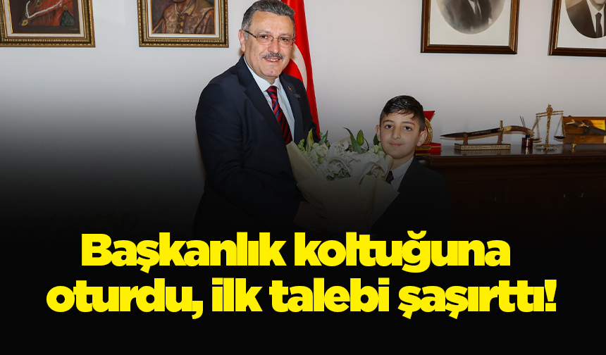 Başkanlık koltuğuna oturdu, ilk talebi şaşırttı!